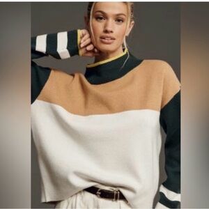 Anthropologie Multicolor Cowl Neck Sweater